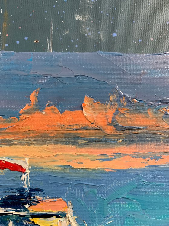 Sail boat. Yacht.
