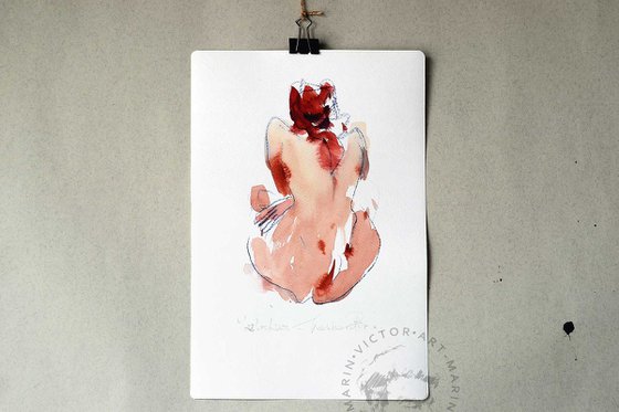 Aquarelle Nude Figure