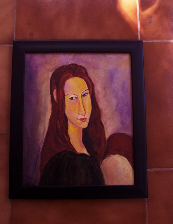 Portrait of a woman after Modigliani