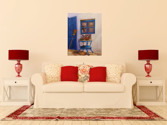 In a Spanish Back Yard