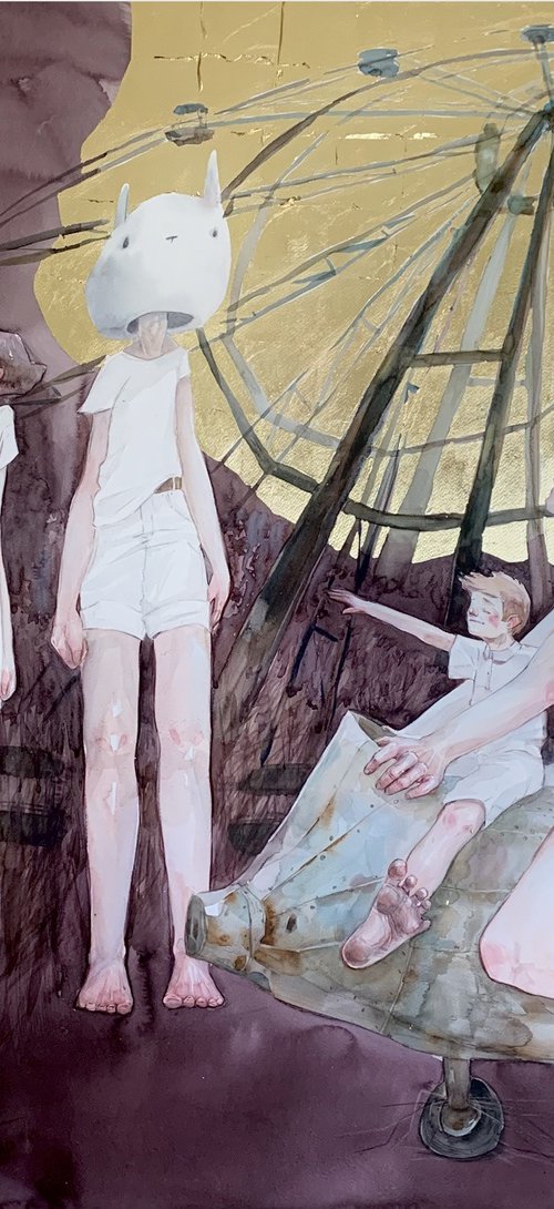 Light is on all night 115x105 by Liona de Liv