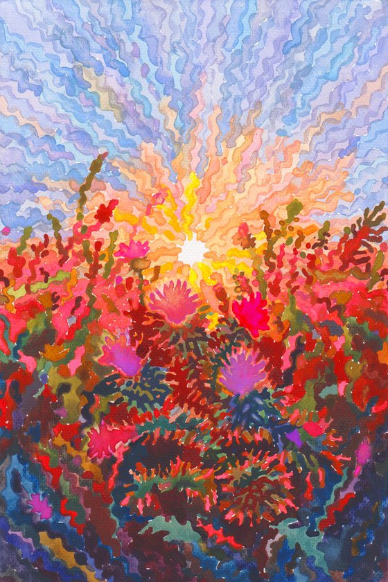 Pink Thistle Blossom