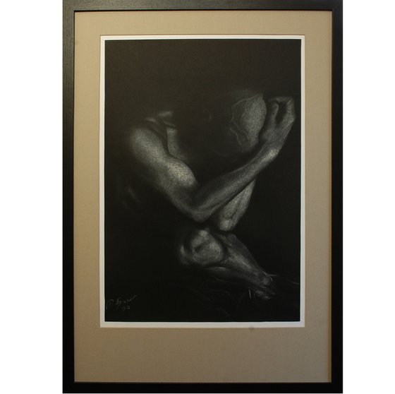 Nude study dry pastel.