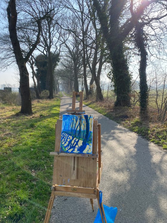 Sun-Dappled Path. Plein Air