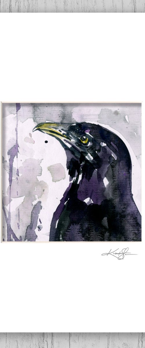 Crow Sketch 2 - Watercolor Painting by Kathy Morton Stanion by Kathy Morton Stanion