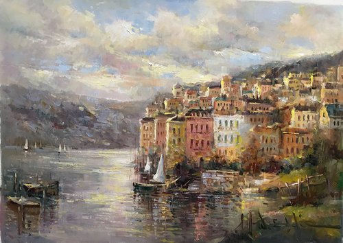 Mediterranean scene by W. Eddie