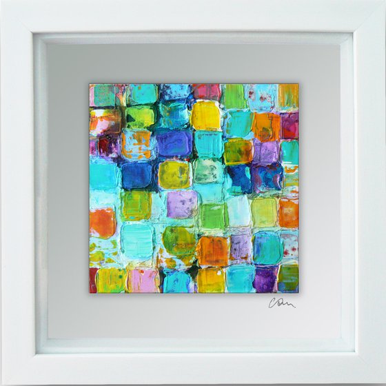 Framed ready to hang original abstract  - Paintbox #2