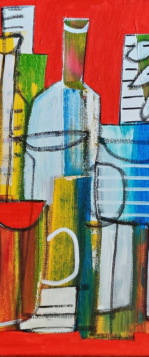 Still Life with Bottles VII by Jan Rippingham