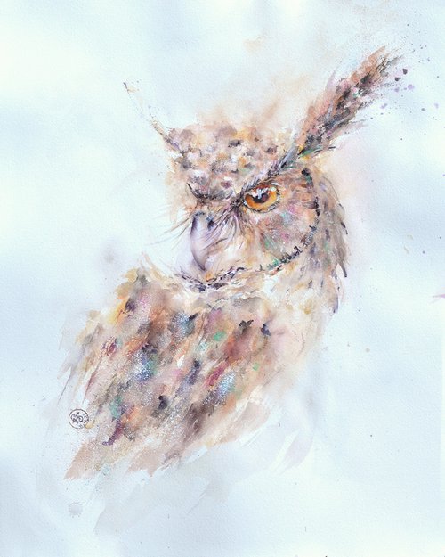 Horned Owl by Sveta Hubmann