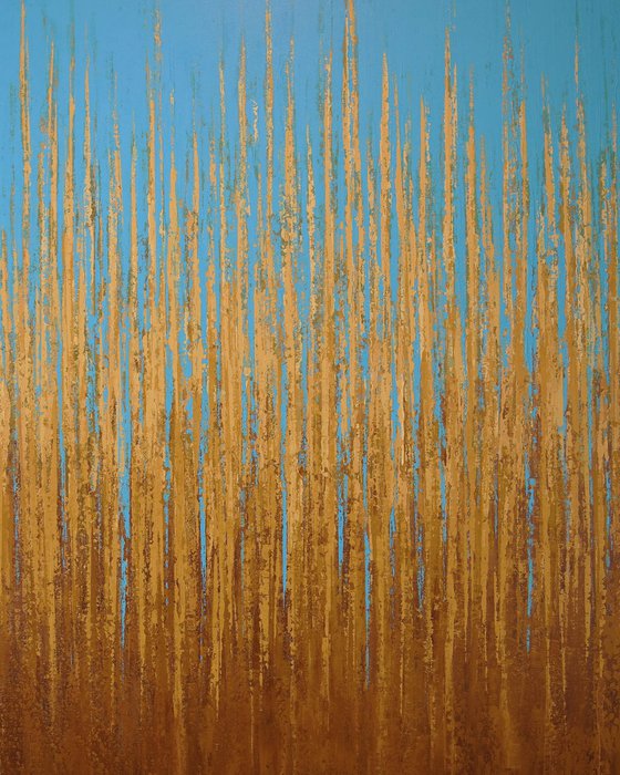 Gold Blue - Color Field