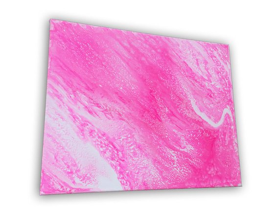 "Pleasure In Pink" - FREE WORLDWIDE Shipping - Original Abstract PMS Acrylic Painting - 20 x 16 inches