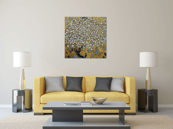 Gold Lanscape with Magnolia