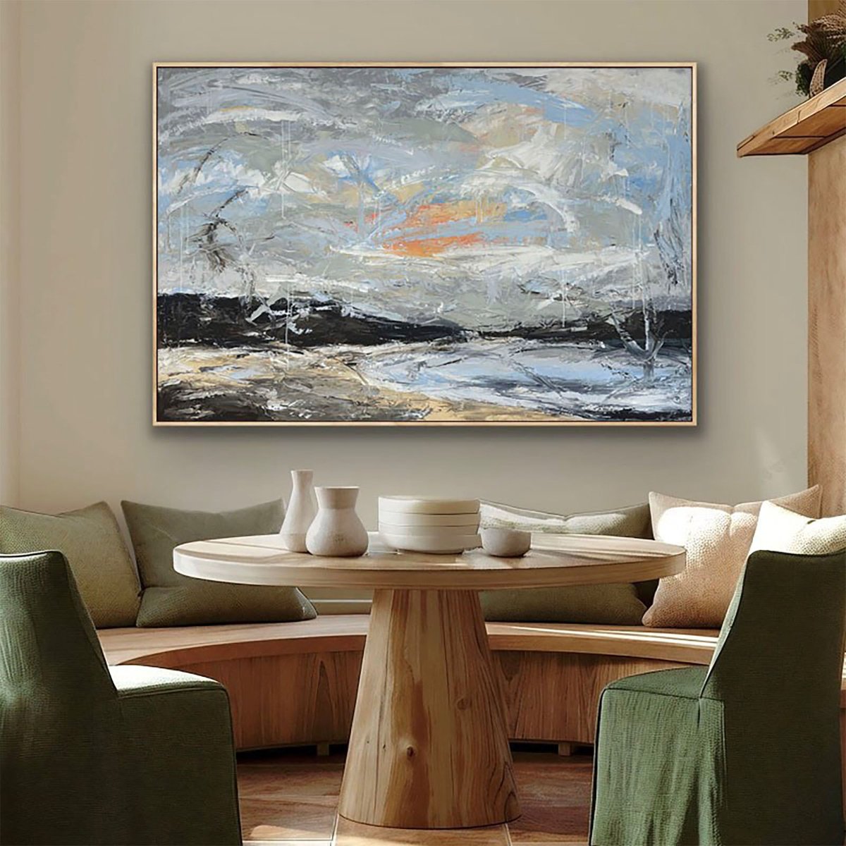 Organic Abstract Acrylic Painting By Melanie Crawford, 60 X 40", Pleione, Original Artwork