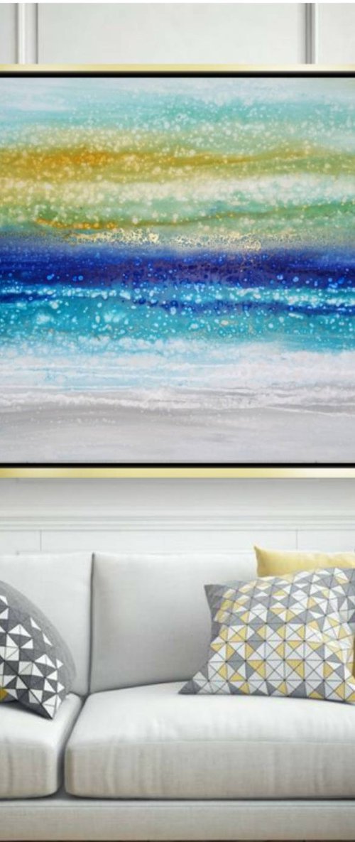 "The last frontier"  abstract original (80x120cm) by Eleni Denart