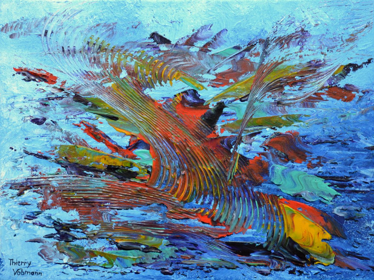 Abstract Sunset. Gift Idea. By Thierry Vobmann. Abstract ., 16 X 12, Artwork For Sale On Artfinder