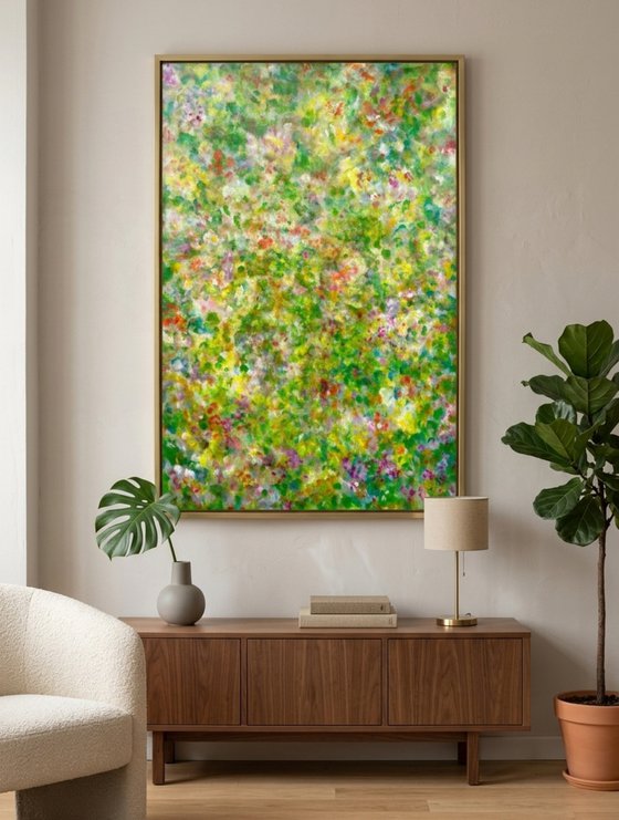 Floral Map of a Sunlit Garden