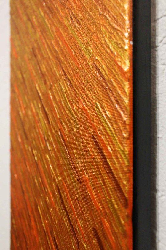 Gold orange copper knife texture