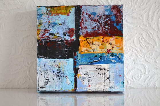 Triptych " Geometric abstracts"-  Deep Edge Canvases