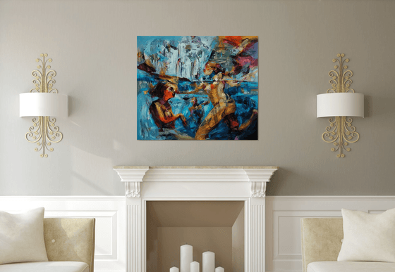 Over the blue mirror