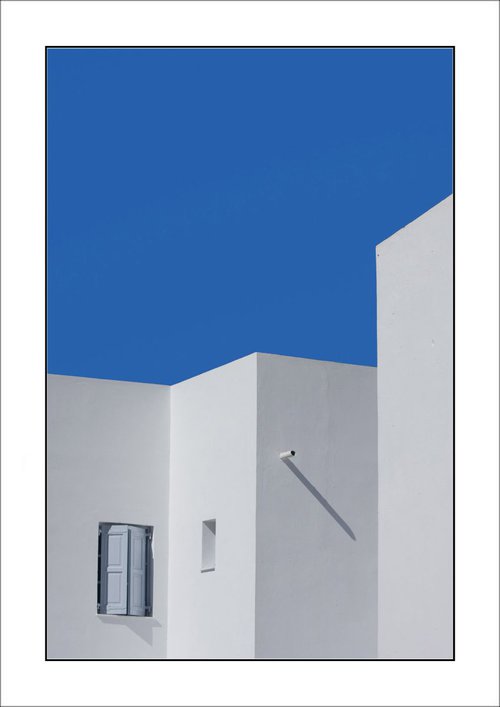 From the Greek Minimalism series: Greek Architectural Detail (Blue and White) # 19, Santorini, Greece by Tony Bowall FRPS