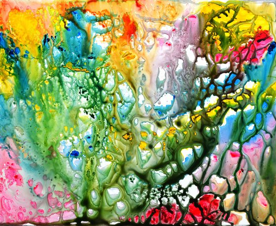 The Coral abstract painting- Colorful and vibrant