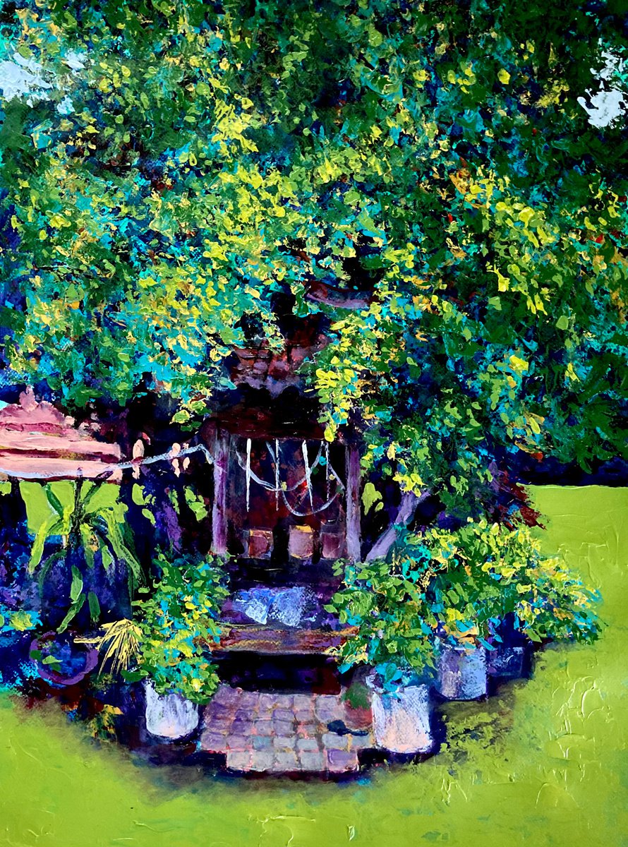 Impressionistic Landscape Acrylic Painting By John Cottee, 22 X 30, Altar Of The Forgotten, Original Artwork