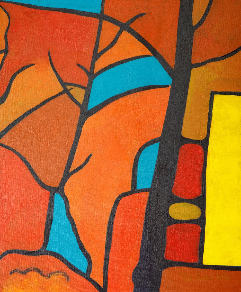 Orange Abstract 1 By Phil Smith, 20 X 24, Artwork For Sale On Artfinder