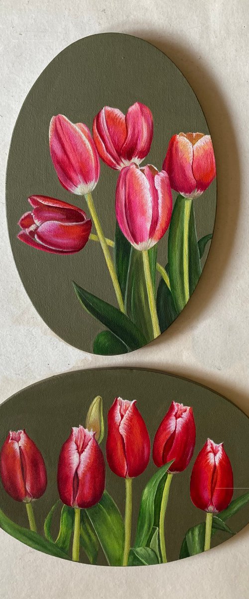 Tulip Garden- Set of 2 by Priyanka Singh