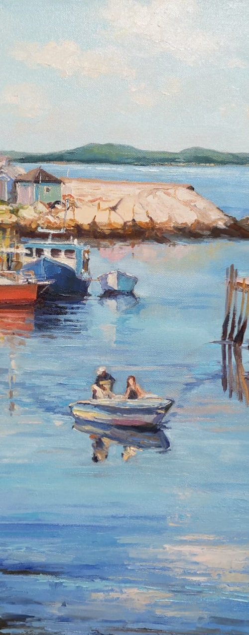 Sun  on the cove (20x24x0.7") by Alexander Koltakov