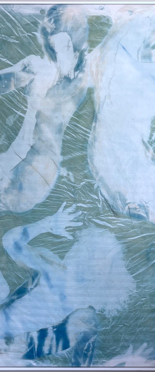 Sri Lankan Sunbathers - Cyanotype on Fabric by Georgia Merton