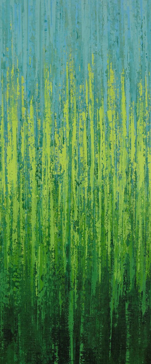 Spring Trees - Color Field by Suzanne Vaughan