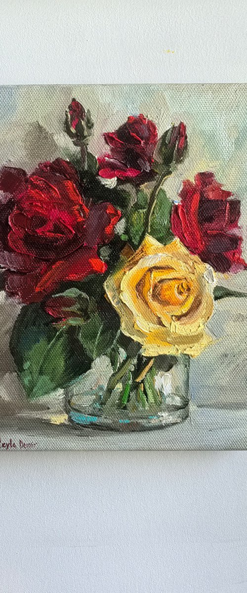 Red roses by Leyla Demir