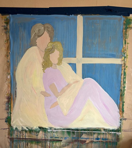 Mother Daughter Painting