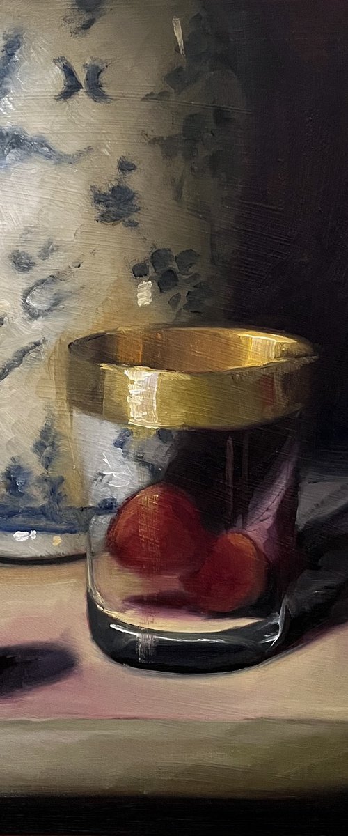 Raspberries and ginger jar by Susie Cornwall