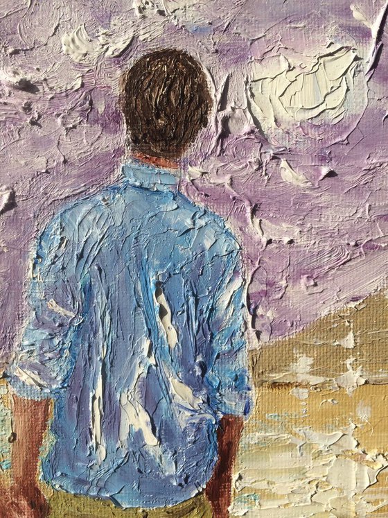 Always together. Palette knife texture artwork