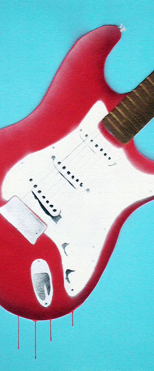 Bleeding guitar (on an Urbox). by Juan Sly