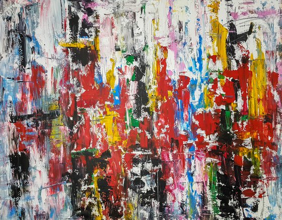 Onyto (XXXL) - Large Abstract Painting (H)150x(W)190 cm.