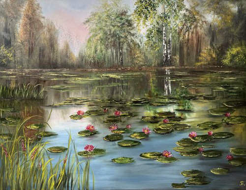 Pond in Greenery by Tanja Frost