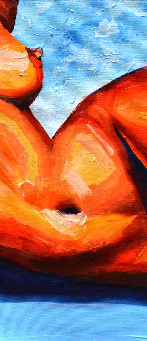 Oil on Canvas Nude 3 by Ga Ga