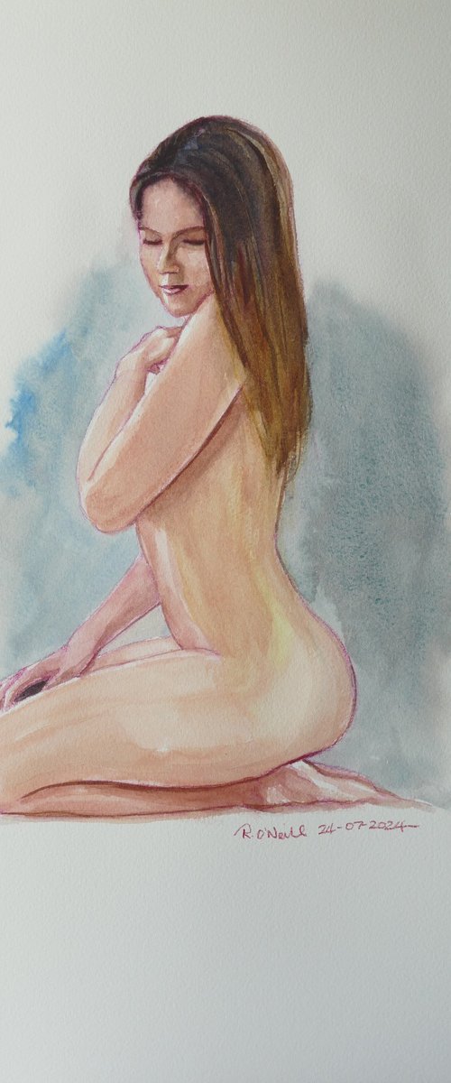 Kneeling female nude by Rory O’Neill