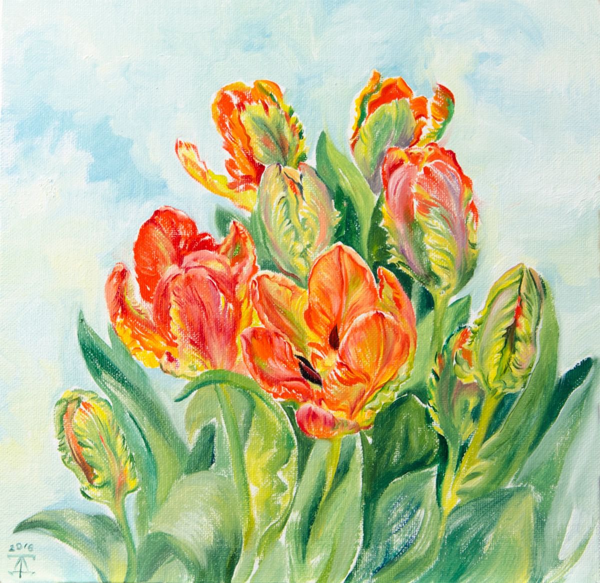 Orange Tulips by Daria Galinski