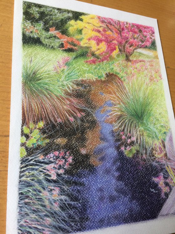 ARBORETUM II pastel drawing