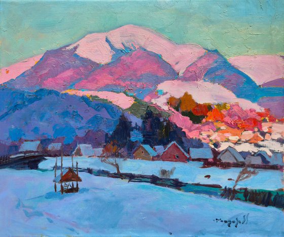 Snow-Covered Village