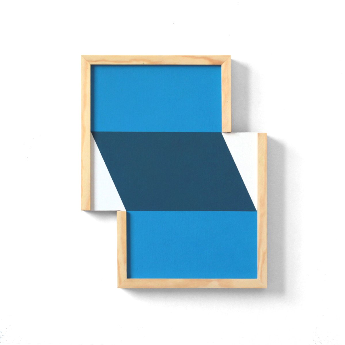 Geometric Abstract Acrylic Painting By Martin Singer, 13 X 16", Cc2P-22, Original Artwork