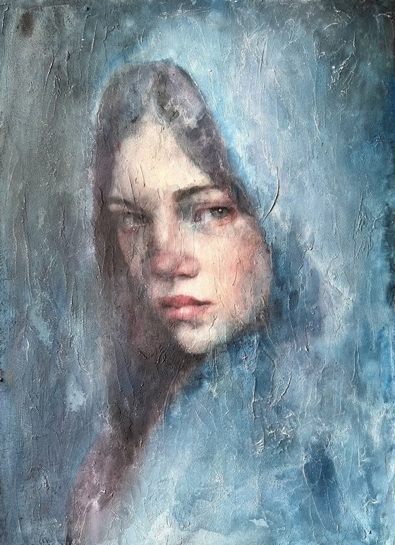 Girl with covered head