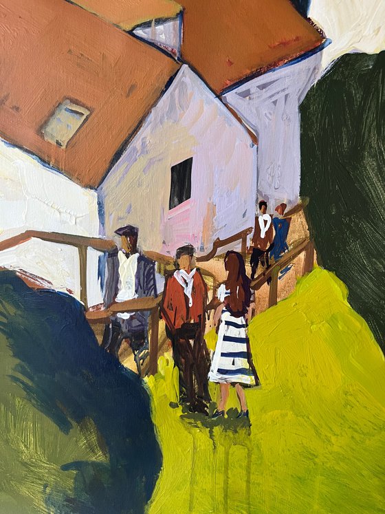 Houses Bathed in Light