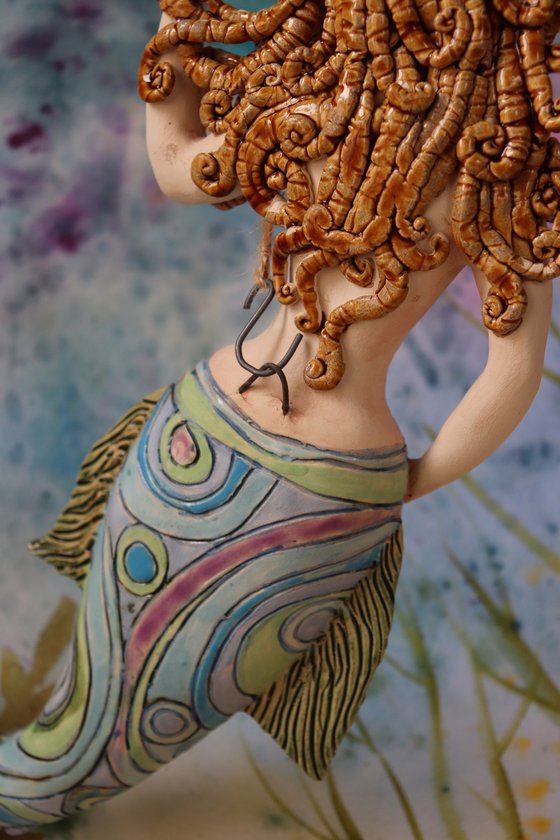 Mermaid,  Wall sculpture by Elya Yalonetski.