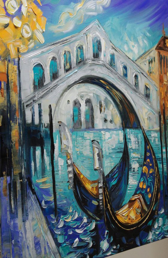 Rialto Oil Venice Landscape Painting