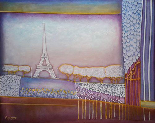 Emotions of Paris (100x80cm) by Mary Voloshyna