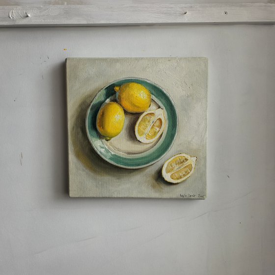 Lemons on plate